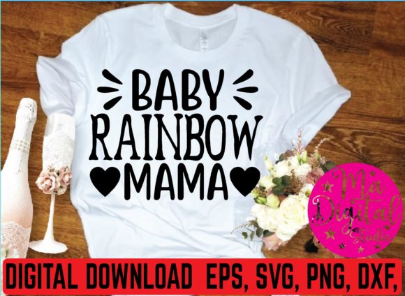 Baby Rainbow Mama Svg Graphics