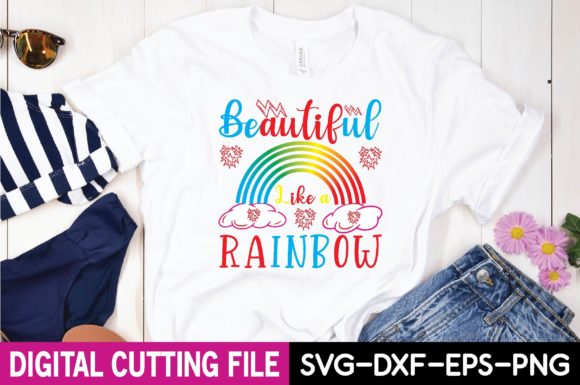 Beautiful Like a Rainbow Svg Graphics
