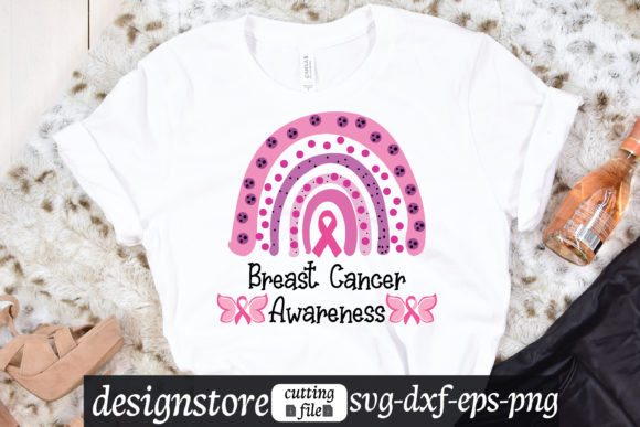 Breast Cancer Awareness Rainbow Svg Graphics