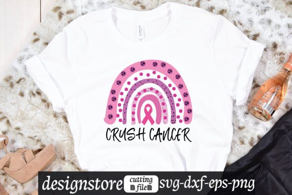 Crush Cancer Rainbow Svg Graphics