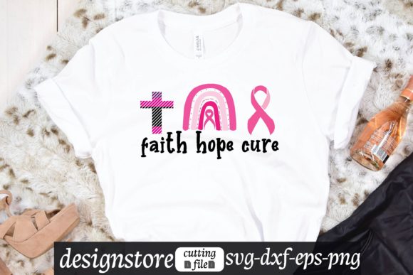 Faith Hope Cure Rainbow Svg Graphics