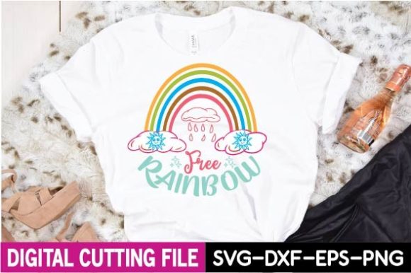 Free Rainbow Svg Graphics for T-Shirt Designs