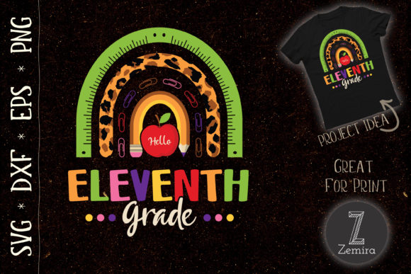 Hello Eleventh Grade Rainbow Graphics