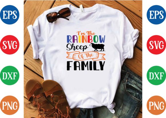 I’m the Rainbow Sheep of the Family Svg Graphics
