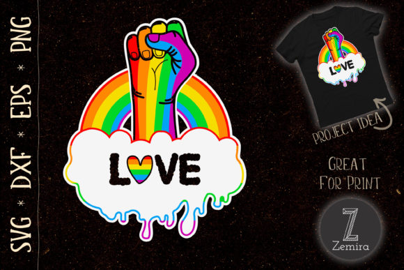 Love Pride LGBT Rainbow Graphics