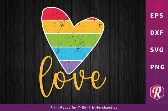 Love Rainbow T-shirt: Graphics and Crafts for Digital Sellers