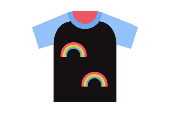 Rainbow Icon T-shirt Design Art
