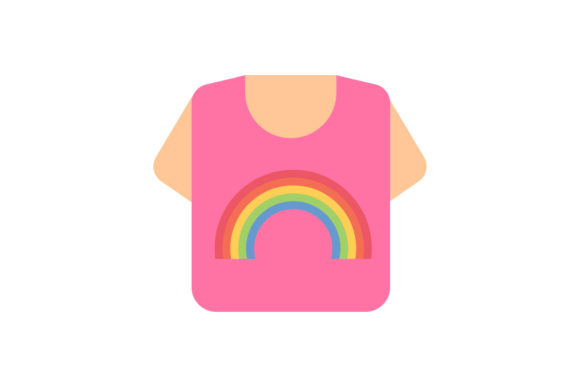 Rainbow Icon T-shirt Design Creative Art