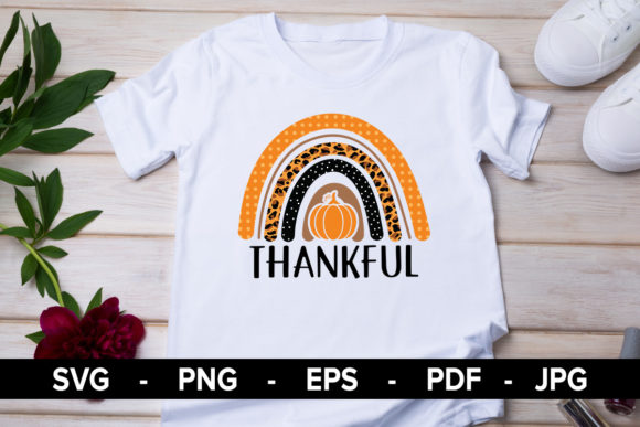 Thankful Rainbow T-Shirt - Thankful SVG