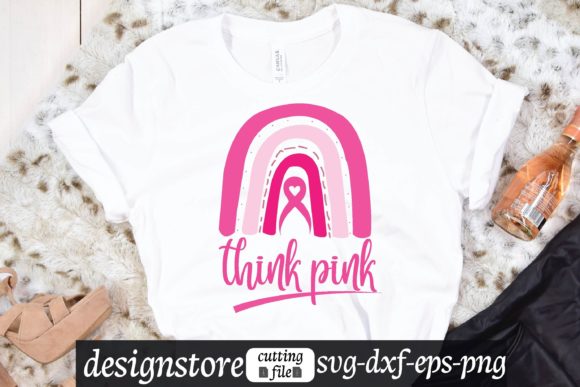Think Pink Rainbow Svg Graphics