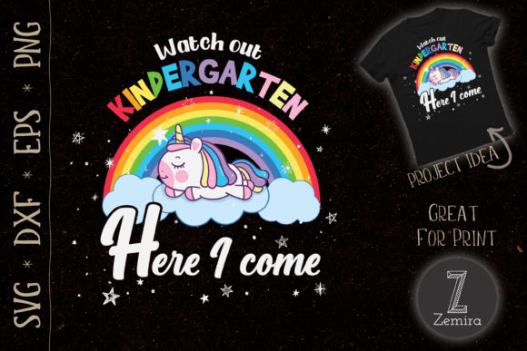 WATCH OUT KINDERGARTEN Unicorn Rainbow Graphics